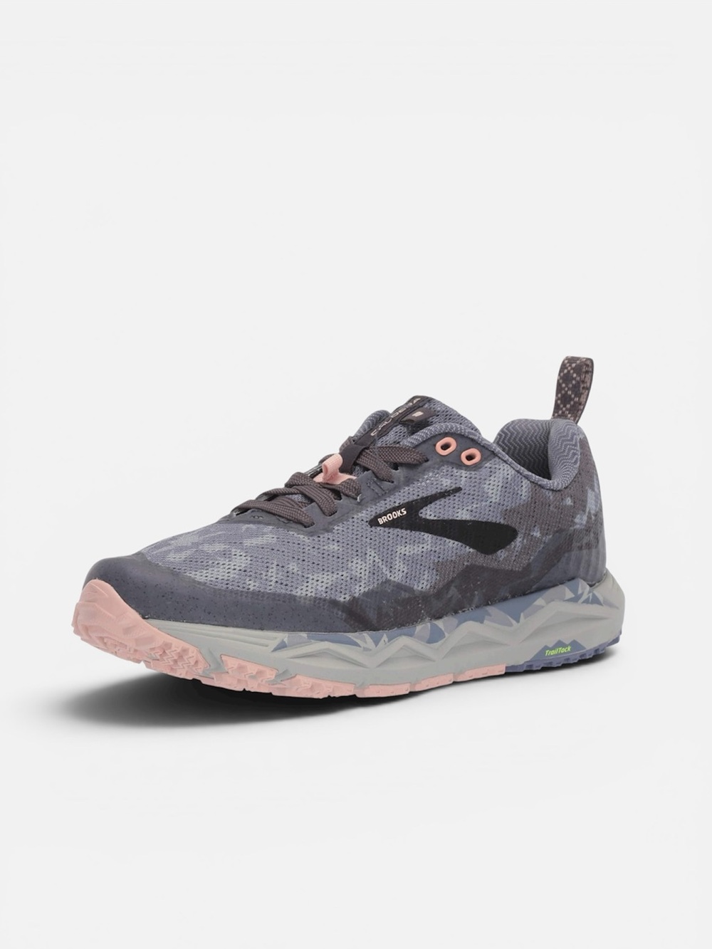 Brooks Caldera 3 Trail Running Shoe in Gray/Blue/Pale Peach Women’s Size 7